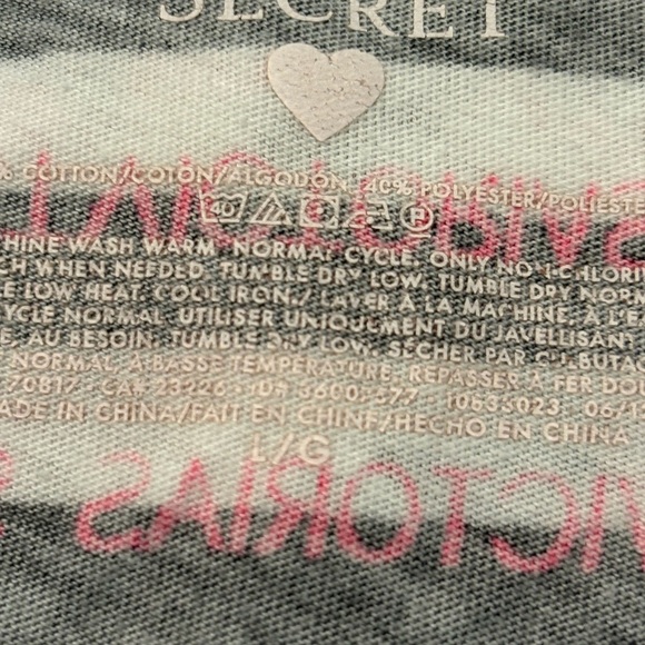 Victoria's Secret Pink and Black Striped Logo Gown - Picture 3 of 11